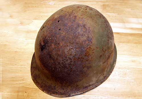 American WW2 M1 Helmet Rusted condition