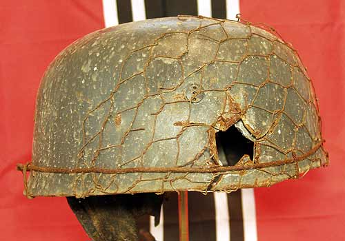 German Paratrooper Helmet M38 Normandy Battle Damaged